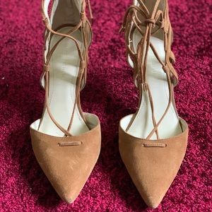 Marc Fisher Brown Suede Closed Toe Heel